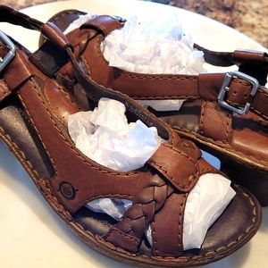 Born handcrafted brown leather sandals 8
